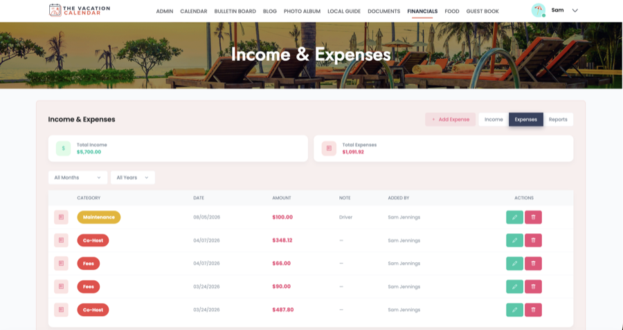 Expense & Income Tracking