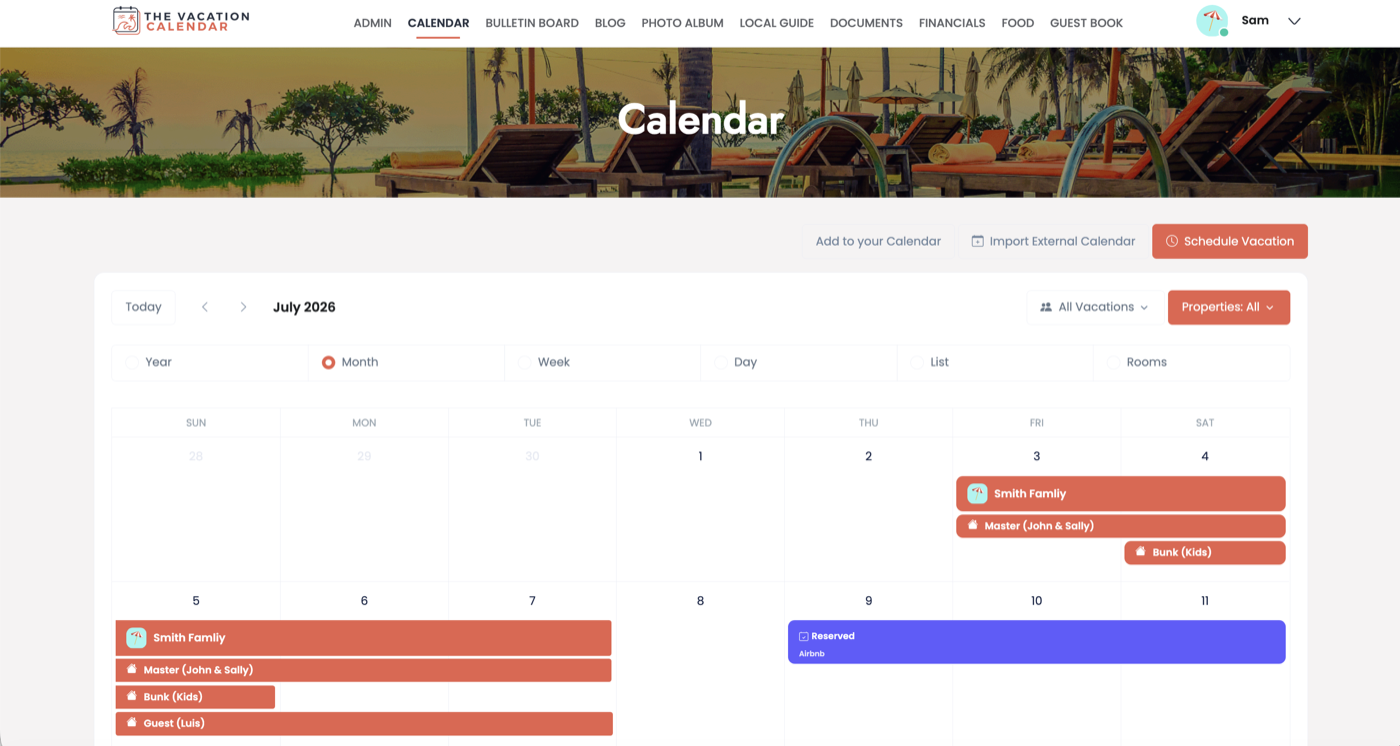 Booking Rooms